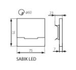 Immagine di SEGNAPASSO - SABIK LED  - 0,8W - IP20 - 12 DC - ACCIAIO