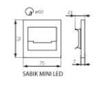 Immagine di SEGNAPASSO - SABIK MINI LED  - 0,8W - IP20 - 12DC - NW - ACCIAIO