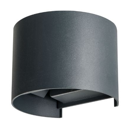 Immagine di LAMPADA A PARETE LED CON FASCI REGOLABILI BIDIREZIONALI  - IP54 - 7W 4000K - MEZZA LUNA GRAFITE -KNREKA