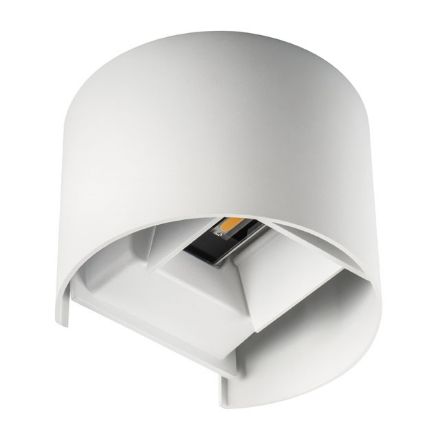 Immagine di LAMPADA A PARETE LED CON FASCI REGOLABILI BIDIREZIONALI  - IP54 - 7W 4000K - MEZZA LUNA BIANCO -KNREKA