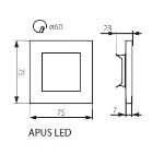 Immagine di SEGNAPASSO - APUS LED - 0.8 W - IP20 - 12DC - ACCIAIO