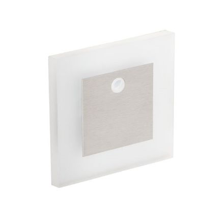 Immagine di SEGNAPASSO DA INTERNO CON SENSORE DI MOVIMENTO - APUS LED PIR - 0,8W - IP20 - 12DC - ACCIAIO  CW