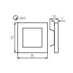 Immagine di SEGNAPASSO - APUS LED B  - 0,8W - IP20 - 12DC - NERO