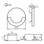 Immagine di SEGNAPASSO - IP 20 - SOLA LED - 0.8W - B - NERO - 12DC