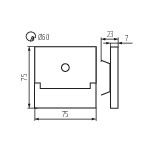 Immagine di SEGNAPASSO DA INTERNO CON SENSORE - SABIK LED PIR 0,8W - 12DC - IP20 - NERO