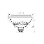 Immagine di LAMPADINA LED IQ ES 111 GU10 12W - 40° - CAPACITA' LUMINOSA 84/92 W - COMPATIBILE CON DIMMER 