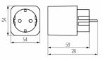 Immagine di ADATTATORE PER PRESA - S AD GN SCH 16A PM - Grazie all'adattatore per presa, puoi controllare (funzione on/off) dispositivi senza funzioni SMART 