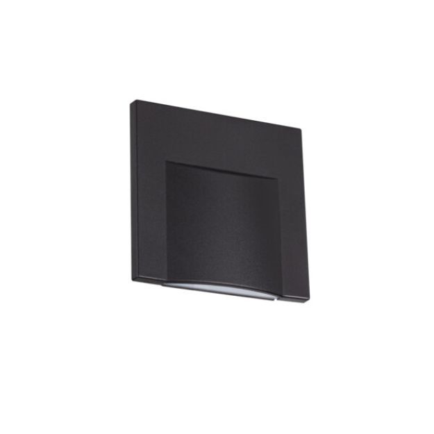 Immagine di Segnapasso LED ERINUS L LED QUADRATO - IP20 - 0.8W - NERO - UNIDIREZIONALE 