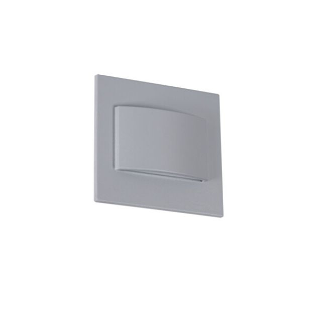 Immagine di Segnapasso LED ERINUS LL LED QUADRATO - IP20 - 1.5W - GRIGIO - BIDIREZIONALE 