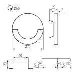 Immagine di SEGNAPASSO - IP 20 - SOLA LED AC - 1.3W - ACCIAIO - 220/240ac - WW