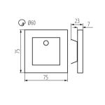 Immagine di SEGNAPASSO DA INTERNO CON SENSORE DI MOVIMENTO - APUS LED PIR - 0,8W - IP20 - 12DC - ACCIAIO