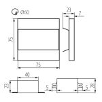 Immagine di SEGNAPASSO - TERRA LED AC - 1,3W - WW - IP20 - CON ALIMENTATORE 230V