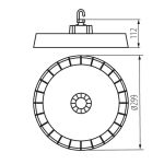 Immagine di Lampada led high bay HB PRO STRONG 100W NW - 90° - possibilità di regolare manualmente la potenza dell'apparecchio ai livelli del 100%, 75% e 50% 