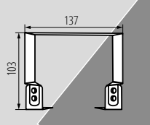 Immagine di GANCIO PER MONTAGGIO A PARETE   - Lampada led high bay HB PRO STRONG 150W D