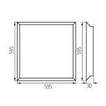 Immagine di Pannello led da incasso led BAREV ECO 36W 6060NW - IP20 -  Angolo di illuminazione [°] 110 - per montaggio a incasso nel soffitto/ e montaggio superficiale