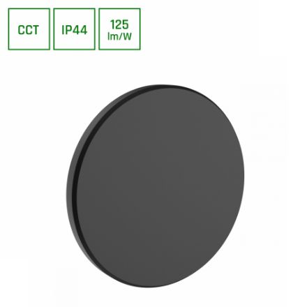 Immagine di LAMPADA PARETE PIATTA - CCT - IP44 - 9W - NERO 