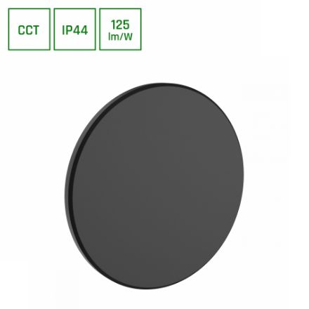 Immagine di LAMPADA PARETE PIATTA - CCT - IP44 - 12W - NERO 