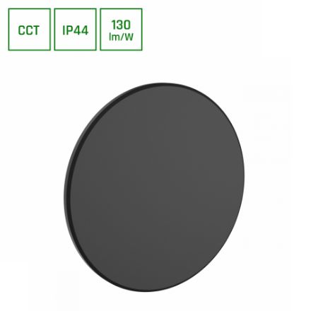 Immagine di LAMPADA PARETE PIATTA - CCT - IP44 - 18W - NERO  