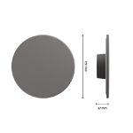 Immagine di LAMPADA PARETE PIATTA - CCT - IP44 - 18W - GRIGIO