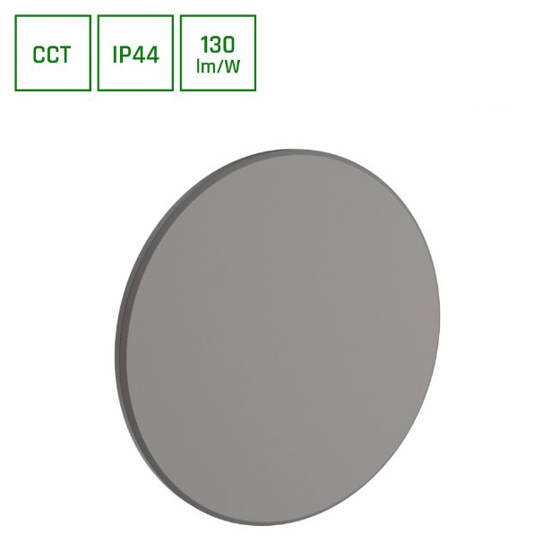 Immagine di LAMPADA PARETE PIATTA - CCT - IP44 - 18W - GRIGIO