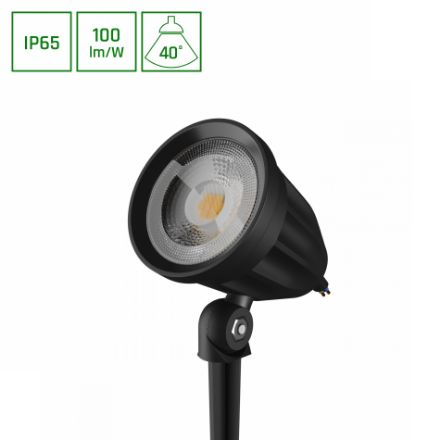 Immagine di PROIETTORE ESTERNO CON PICCHETTO LED FLORI LIGERO - IP65 - 40° - 6W 