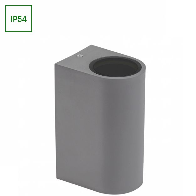 Immagine di LAMPADA BIDIREZIONALE PARETE - 2XGU10 - IP54 - GRIGIO