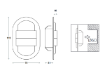 Immagine di SEGNAPASSO DUO RUEDA - 1.6W - 10V DC - K - ALLUMINIO PETTINATO - IP20 - montaggio ad incasso - Ø60