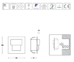 Immagine di SEGNAPASSO TANGO MIMI 50 - 0.4W 10V DC - K - ALLUMINIO PETTINATO - IP20 - INSTALLAZIONE A INCASSO Ø50