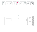 Immagine di SEGNAPASSO TANGO MINI SHORT STICK  - 0.4W - 10V DC -  G - ACCIAIO  - IP20 - INSTALLAZIONE A PARETE