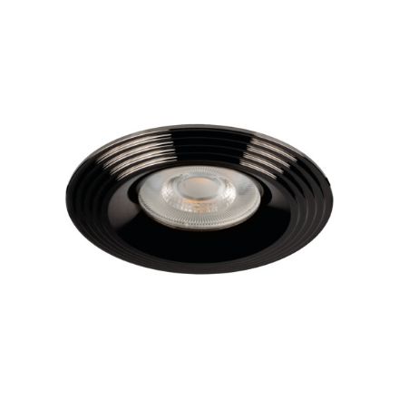 Immagine di LIGLO CIRCOLARE - FARETTO A INCASSO FISSO - NERO OPACO - IP20 - DIM 97 - FORO 68 MM