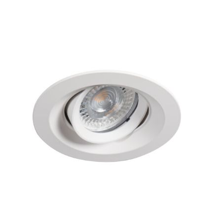 Immagine di COLIE CIRCOLARE - FARETTO A INCASSO  ORIENTABILE 15° - BIANCO OPACO - IP20 - DIM 99 - FORO 75 MM 