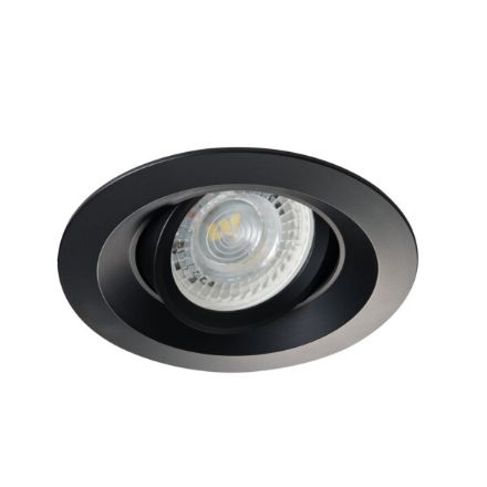 Immagine di COLIE CIRCOLARE - FARETTO A INCASSO  ORIENTABILE 15° - NERO OPACO - IP20 - DIM 99 - FORO 75 MM 