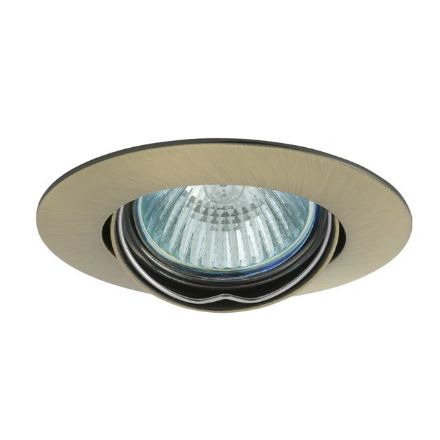 Immagine di LUTO CIRCOLARE - FARETTO A INCASSO  ORIENTABILE 15° - AB  OTTONE - IP20 - DIM 88 - FORO 75/80 MM 